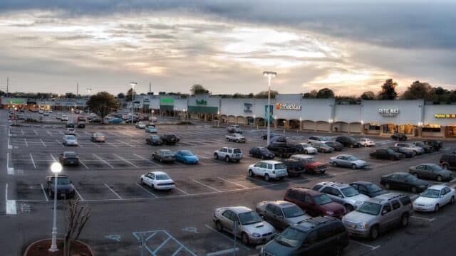 photo of line of shops at hilltop