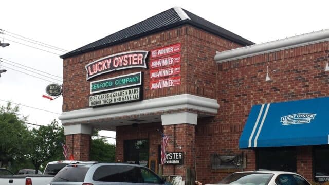 google earth photo of lucky oyster restaurant